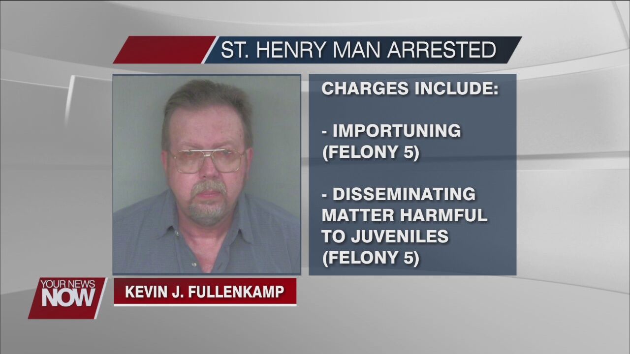 St. Henry man arrested for importuning and disseminating matter harmful to juveniles
